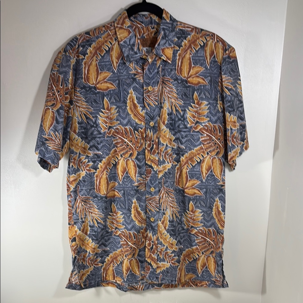 Men’s Island Traditions of Hawaii Tropical Leaf Print Shirt